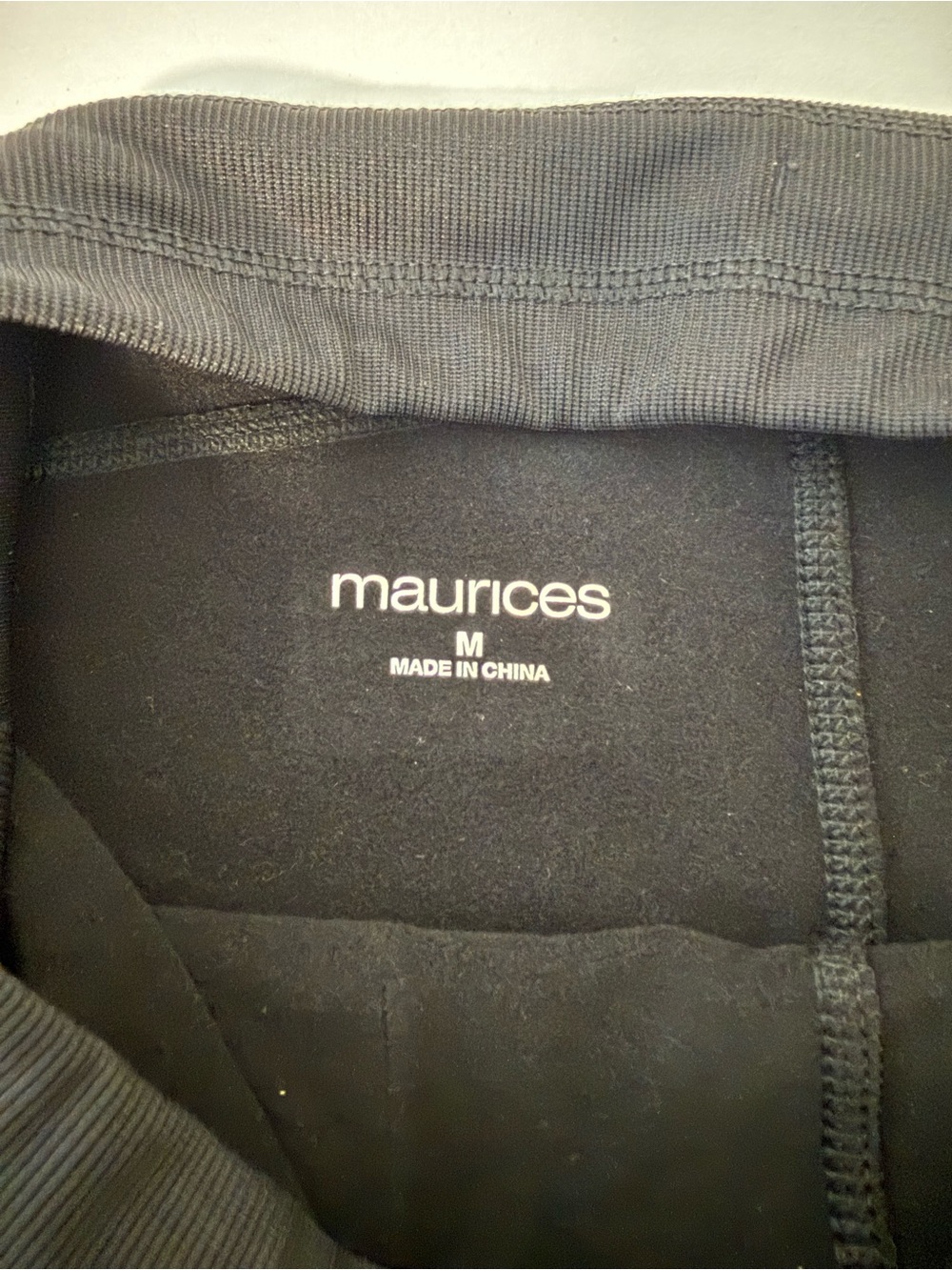 Maurices Black Fleece Lined Leggings High Rise Pocket Drawstring Medium Women’s - Picture 6 of 11